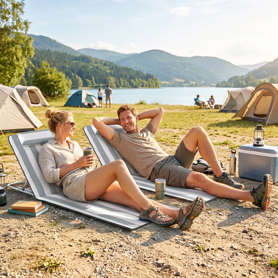 Image 982329_ALTMORE39.jpg, Product 982-329 / Price $59.99, Outsunny 2 Pieces Outdoor Beach Lounge Chair from Outsunny on TSC.ca's Health & Fitness department