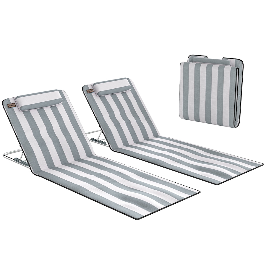 Image 982329_ST03.jpg, Product 982-329 / Price $59.99, Outsunny 2 Pieces Outdoor Beach Lounge Chair from Outsunny on TSC.ca's Health & Fitness department