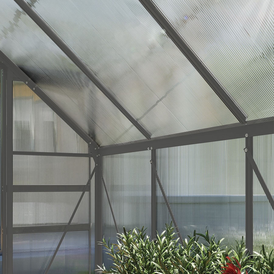 Image 982332_ALTMORE37.jpg, Product 982-332 / Price $239.99 - $499.99, Outsunny Polycarbonate Walk-in Garden Greenhouse w/ Sliding Door Clear from Outsunny on TSC.ca's Home & Garden department