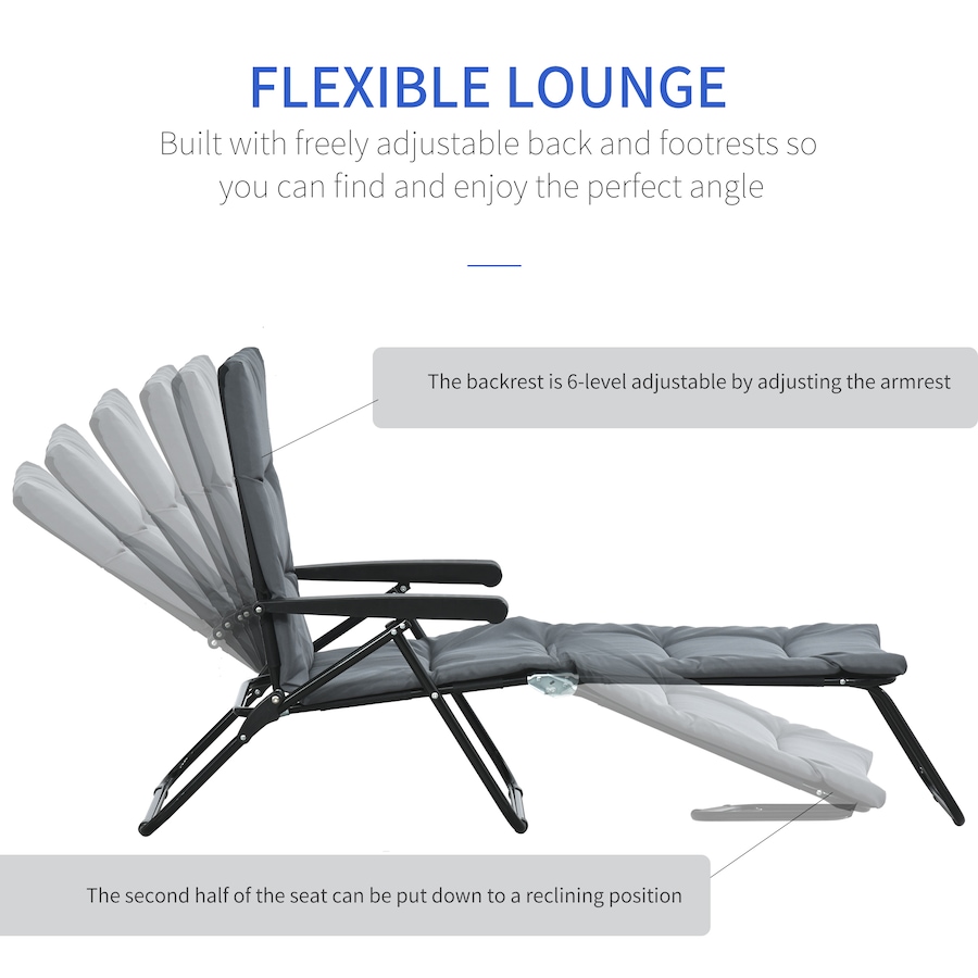 Image 982333_ALTMORE13.jpg, Product 982-333 / Price $96.99 - $109.99, Outsunny Folding Lounge Chair, Reclining Tanning Chair from Outsunny on TSC.ca's Home & Garden department