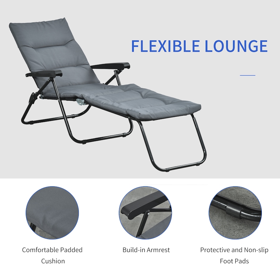 Image 982333_ALTMORE14.jpg, Product 982-333 / Price $96.99 - $109.99, Outsunny Folding Lounge Chair, Reclining Tanning Chair from Outsunny on TSC.ca's Home & Garden department