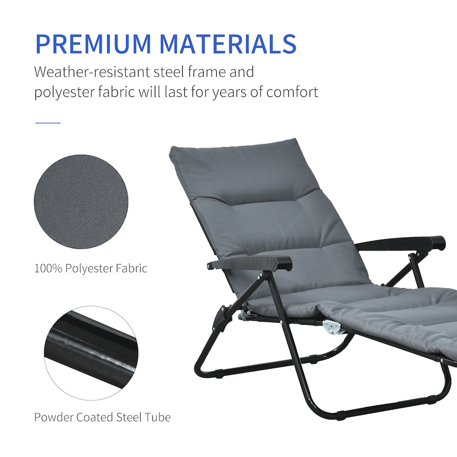 Image 982333_ALTMORE15.jpg, Product 982-333 / Price $96.99 - $109.99, Outsunny Folding Lounge Chair, Reclining Tanning Chair from Outsunny on TSC.ca's Home & Garden department
