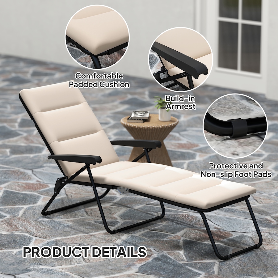 Image 982333_ALTMORE21.jpg, Product 982-333 / Price $96.99 - $109.99, Outsunny Folding Lounge Chair, Reclining Tanning Chair from Outsunny on TSC.ca's Home & Garden department