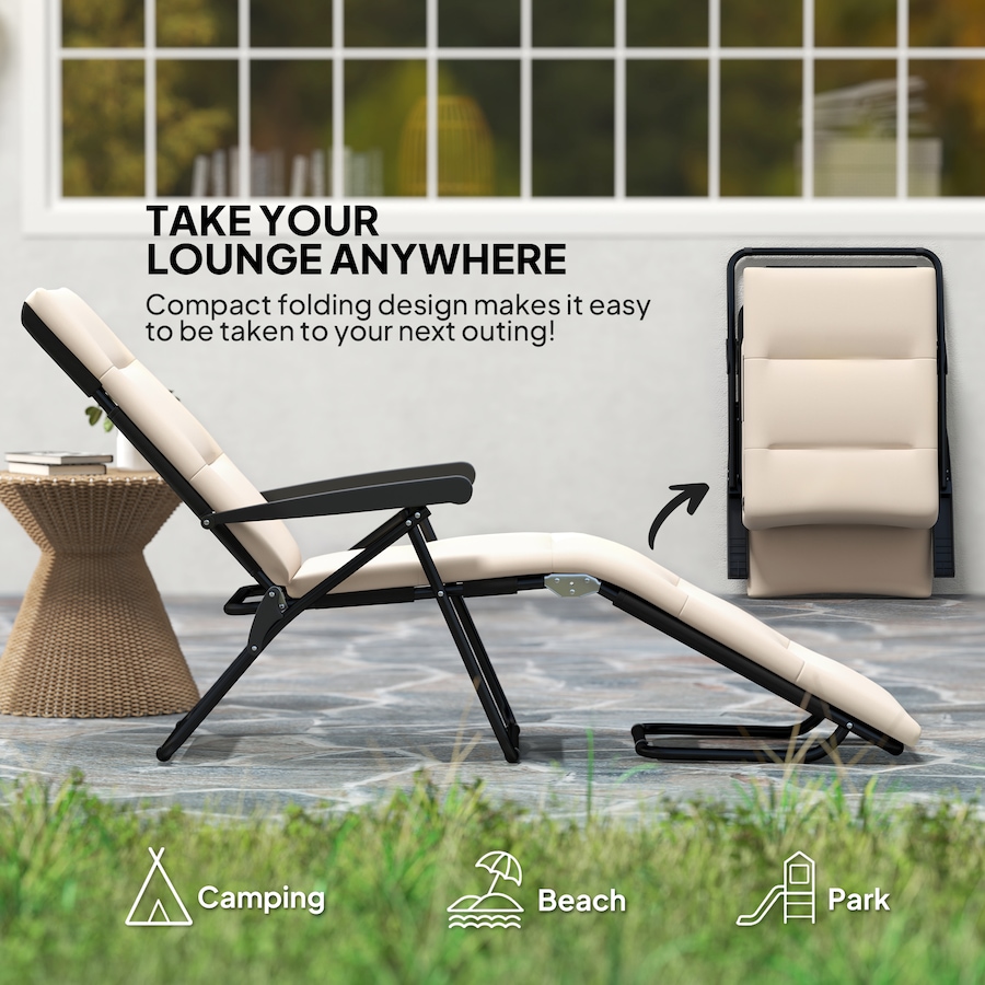 Image 982333_ALTMORE22.jpg, Product 982-333 / Price $96.99 - $109.99, Outsunny Folding Lounge Chair, Reclining Tanning Chair from Outsunny on TSC.ca's Home & Garden department