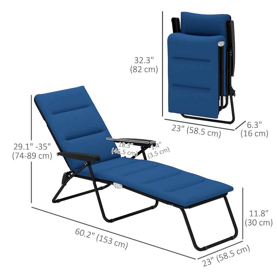 Image 982333_ALTMORE27.jpg, Product 982-333 / Price $96.99 - $109.99, Outsunny Folding Lounge Chair, Reclining Tanning Chair from Outsunny on TSC.ca's Home & Garden department