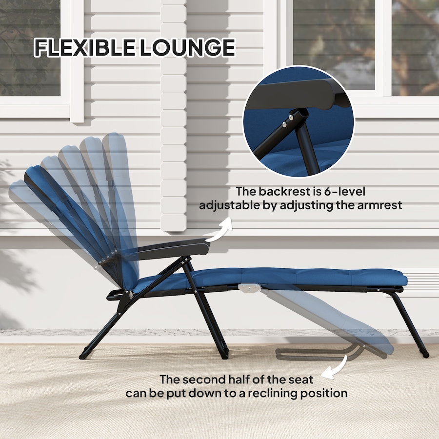 Image 982333_ALTMORE28.jpg, Product 982-333 / Price $96.99 - $109.99, Outsunny Folding Lounge Chair, Reclining Tanning Chair from Outsunny on TSC.ca's Home & Garden department