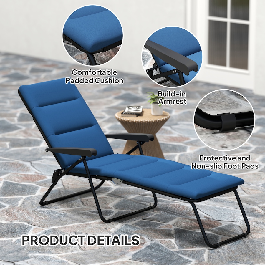 Image 982333_ALTMORE29.jpg, Product 982-333 / Price $96.99 - $109.99, Outsunny Folding Lounge Chair, Reclining Tanning Chair from Outsunny on TSC.ca's Home & Garden department
