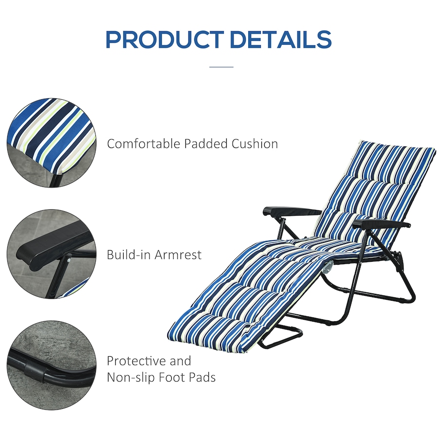 Image 982333_ALTMORE4.jpg, Product 982-333 / Price $96.99 - $109.99, Outsunny Folding Lounge Chair, Reclining Tanning Chair from Outsunny on TSC.ca's Home & Garden department