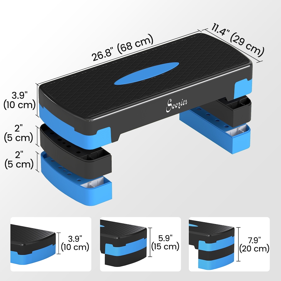 Image 982336_ALTMORE11.jpg, Product 982-336 / Price $45.99, Soozier Aerobic Exercise Step Platform, 4"/6"/8" Adjustable Aerobic Stepper from Soozier on TSC.ca's Health & Fitness department