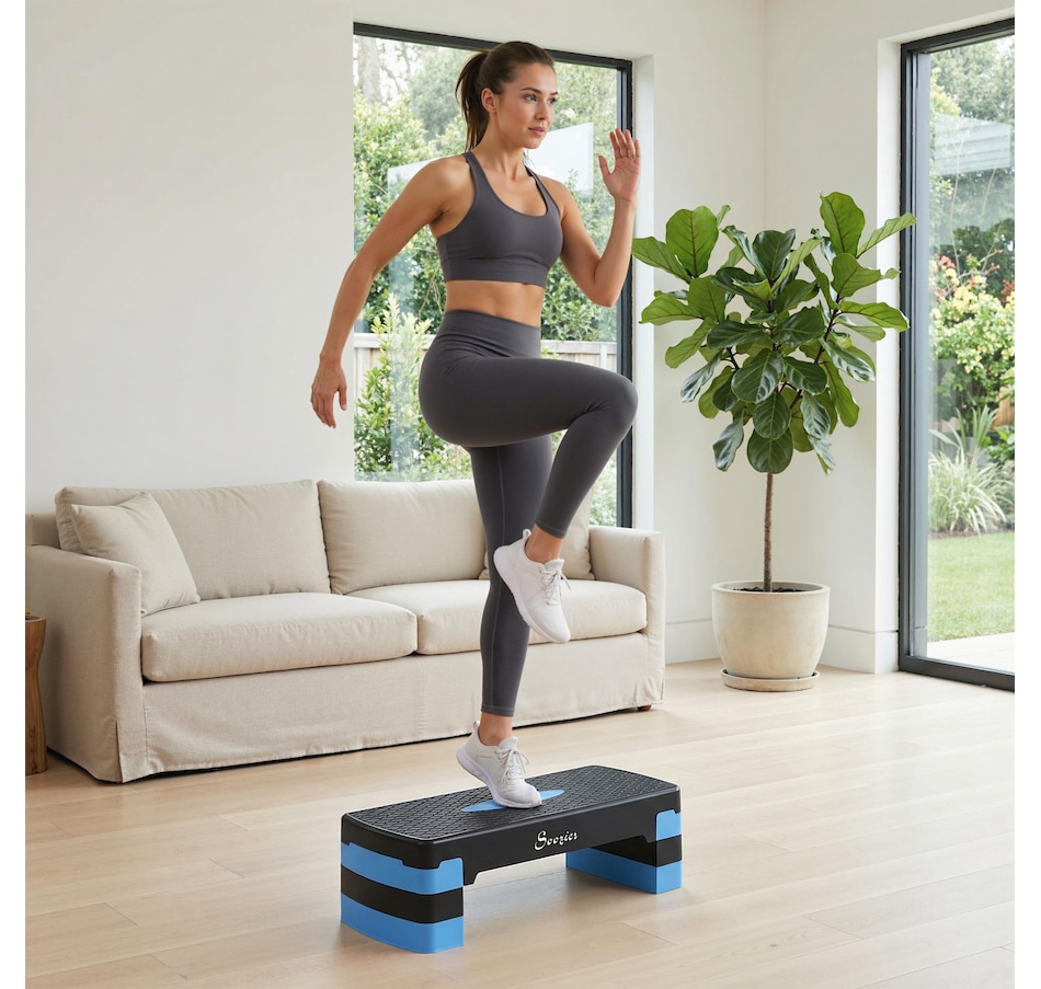 Image 982336_ALTMORE16.jpg, Product 982-336 / Price $41.99, Soozier Aerobic Exercise Step Platform, 4"/6"/8" Adjustable Aerobic Stepper from Soozier on TSC.ca's Health & Fitness department
