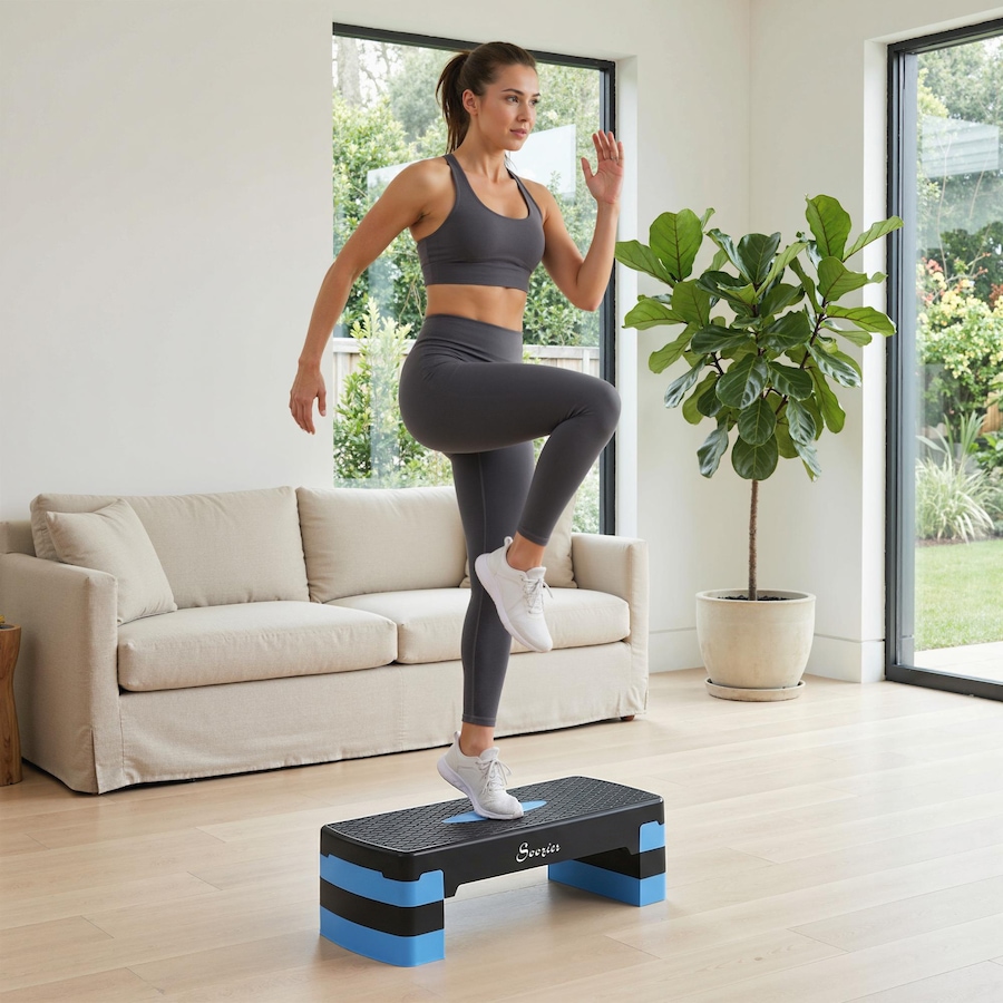 Image 982336_ALTMORE16.jpg, Product 982-336 / Price $45.99, Soozier Aerobic Exercise Step Platform, 4"/6"/8" Adjustable Aerobic Stepper from Soozier on TSC.ca's Health & Fitness department