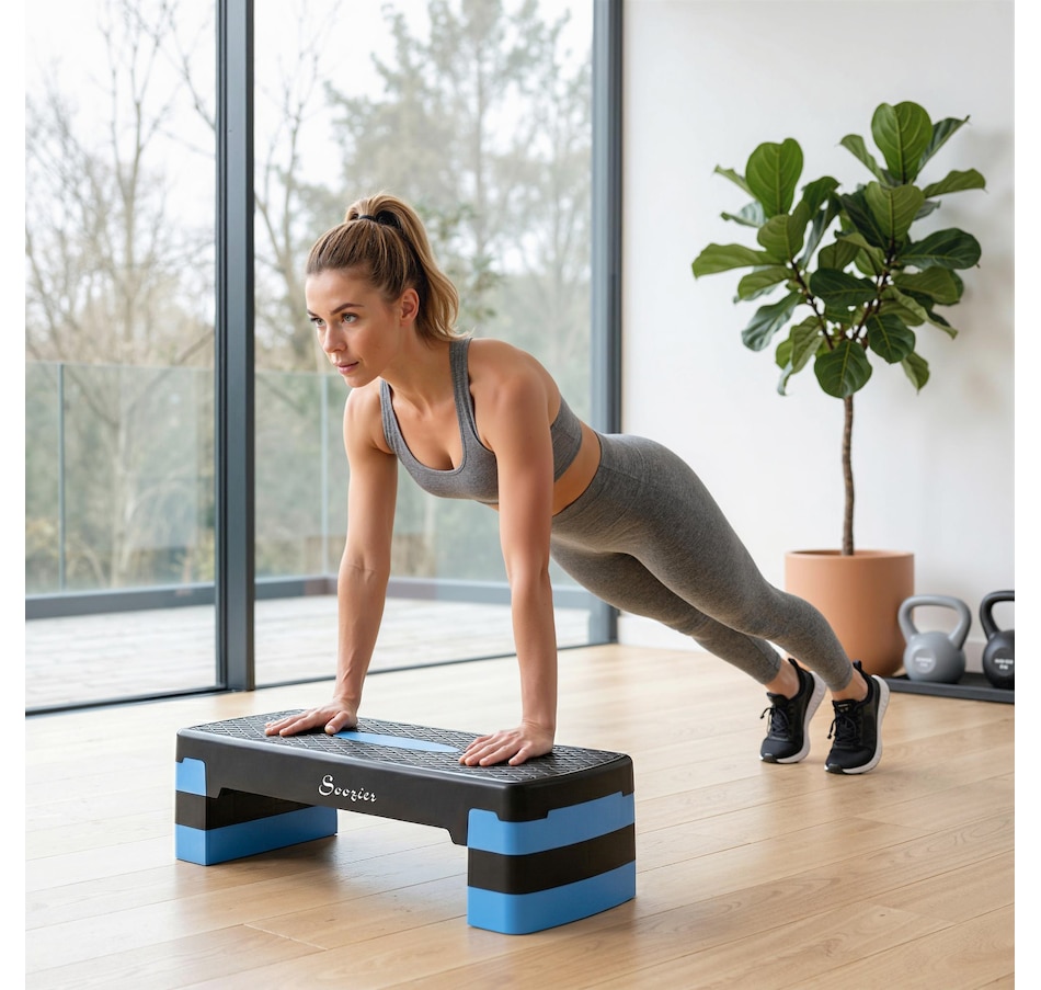 Image 982336_ALTMORE17.jpg, Product 982-336 / Price $41.99, Soozier Aerobic Exercise Step Platform, 4"/6"/8" Adjustable Aerobic Stepper from Soozier on TSC.ca's Health & Fitness department