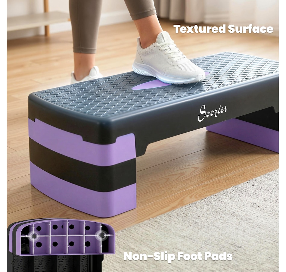 Image 982336_ALTMORE4.jpg, Product 982-336 / Price $41.99, Soozier Aerobic Exercise Step Platform, 4"/6"/8" Adjustable Aerobic Stepper from Soozier on TSC.ca's Health & Fitness department