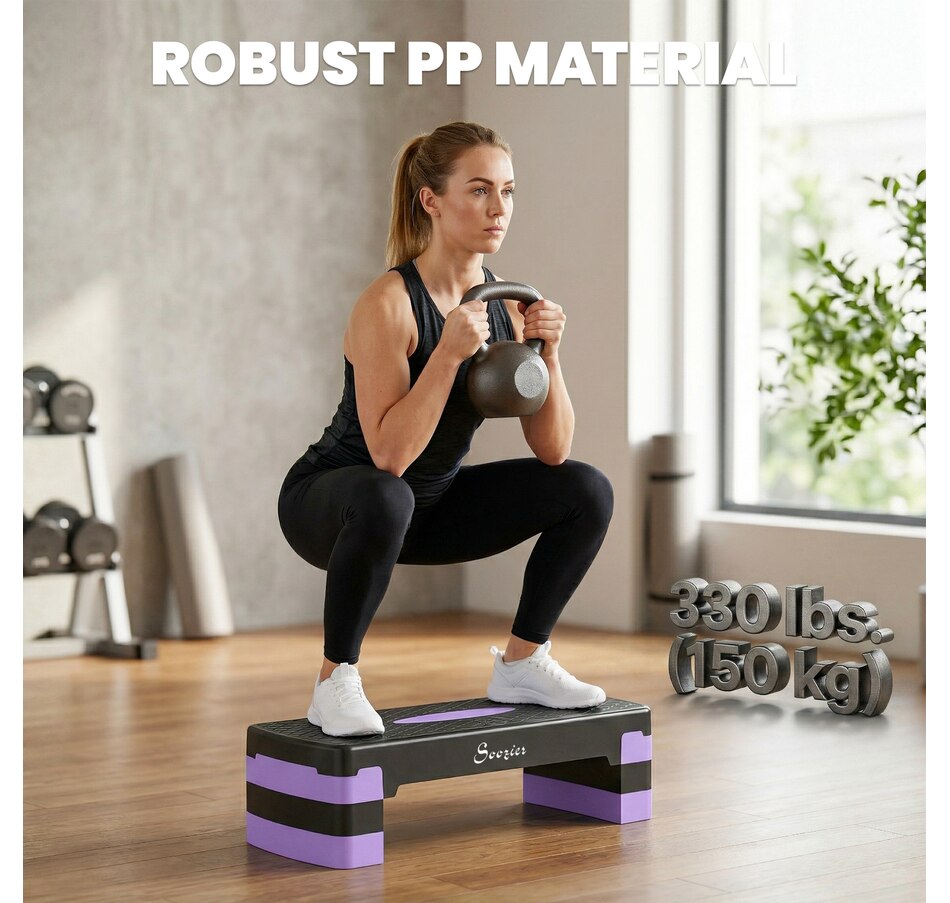 Image 982336_ALTMORE5.jpg, Product 982-336 / Price $41.99, Soozier Aerobic Exercise Step Platform, 4"/6"/8" Adjustable Aerobic Stepper from Soozier on TSC.ca's Health & Fitness department