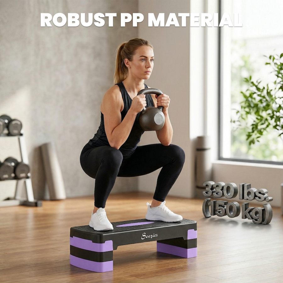 Image 982336_ALTMORE5.jpg, Product 982-336 / Price $45.99, Soozier Aerobic Exercise Step Platform, 4"/6"/8" Adjustable Aerobic Stepper from Soozier on TSC.ca's Health & Fitness department