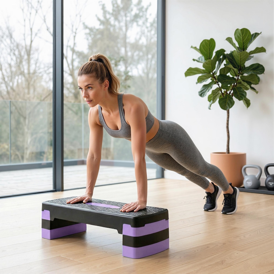 Image 982336_ALTMORE8.jpg, Product 982-336 / Price $45.99, Soozier Aerobic Exercise Step Platform, 4"/6"/8" Adjustable Aerobic Stepper from Soozier on TSC.ca's Health & Fitness department