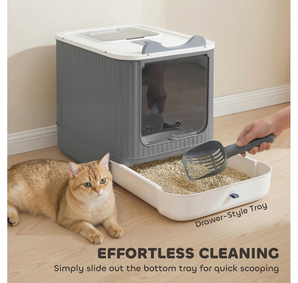 Image 982337_ALTMORE4.jpg, Product 982-337 / Price $44.99, PawHut Cat Litter Box with Lid, Front-Entry, Top-Exit for Medium Cats White from PawHut on TSC.ca's Home & Garden department