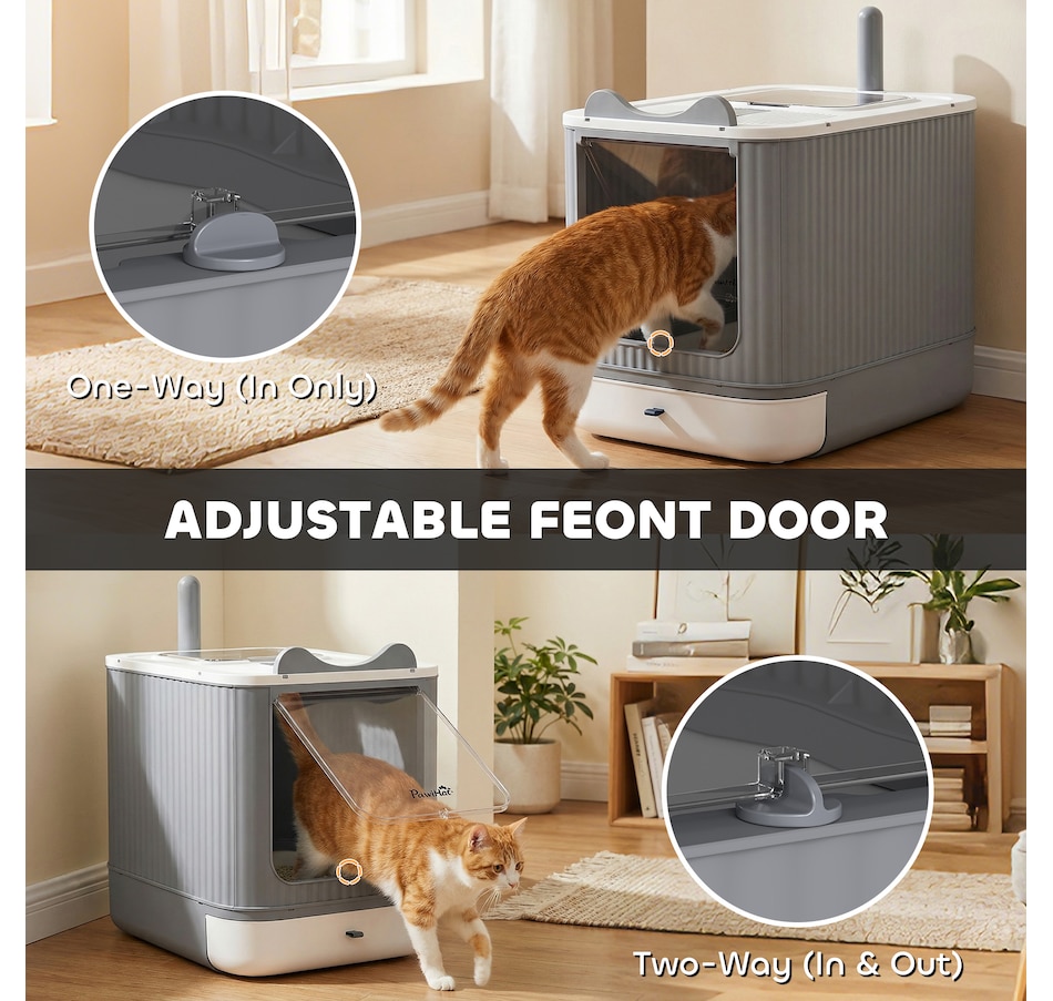 Image 982337_ALTMORE6.jpg, Product 982-337 / Price $44.99, PawHut Cat Litter Box with Lid, Front-Entry, Top-Exit for Medium Cats White from PawHut on TSC.ca's Home & Garden department