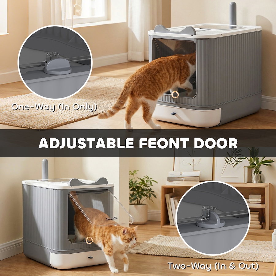 Image 982337_ALTMORE6.jpg, Product 982-337 / Price $43.99, PawHut Cat Litter Box with Lid, Front-Entry, Top-Exit for Medium Cats White from PawHut on TSC.ca's Home & Garden department