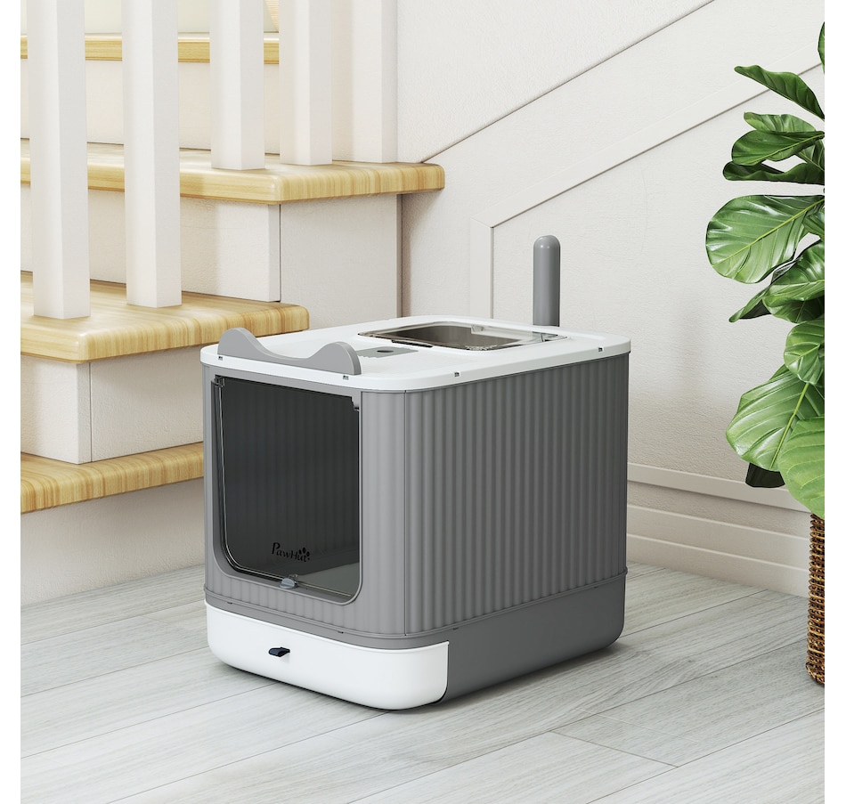 Image 982337_ALTMORE7.jpg, Product 982-337 / Price $44.99, PawHut Cat Litter Box with Lid, Front-Entry, Top-Exit for Medium Cats White from PawHut on TSC.ca's Home & Garden department