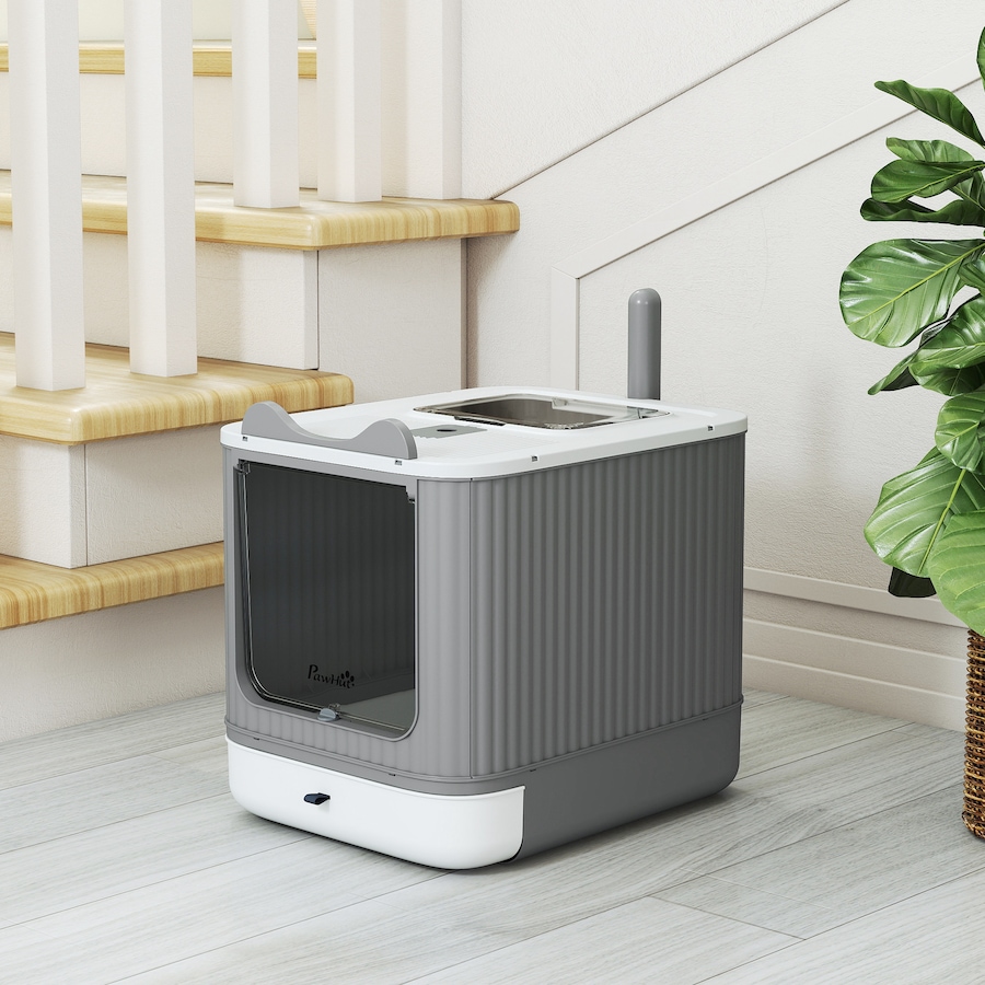 Image 982337_ALTMORE7.jpg, Product 982-337 / Price $43.99, PawHut Cat Litter Box with Lid, Front-Entry, Top-Exit for Medium Cats White from PawHut on TSC.ca's Home & Garden department