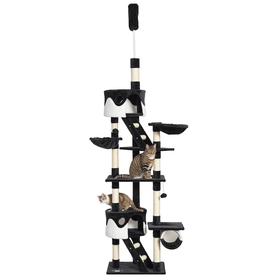 Image 982338.png, Product 982-338 / Price $98.99, PawHut Cat Tree for Large Cats, Floor to Ceiling, Adjustable, White from PawHut on TSC.ca's Home & Garden department