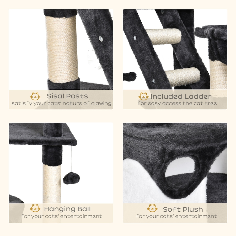 Image 982338_ALTMORE5.jpg, Product 982-338 / Price $98.99, PawHut Cat Tree for Large Cats, Floor to Ceiling, Adjustable, White from PawHut on TSC.ca's Home & Garden department