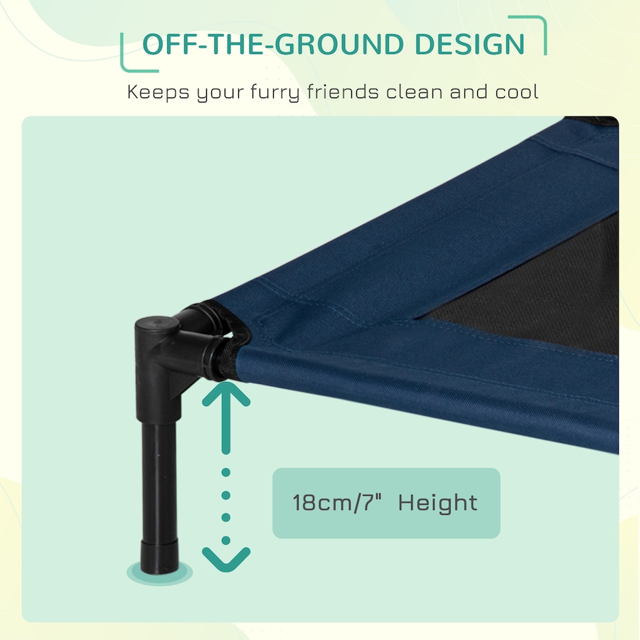 Image 982342_ALTMORE3.jpg, Product 982-342 / Price $37.61, PawHut Elevated Dog Bed Cot for Medium Dogs, Indoor Outdoor, Blue from PawHut on TSC.ca's Home & Garden department