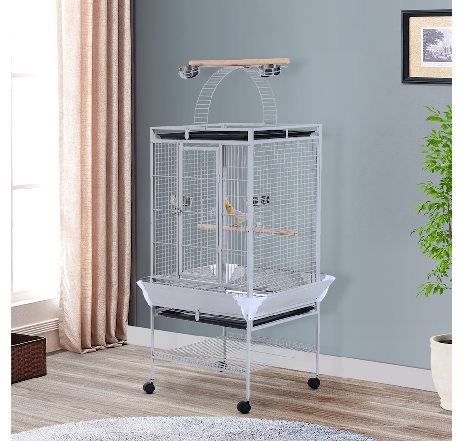 Image 982353_ALTMORE1.jpg, Product 982-353 / Price $236.99, PawHut 64 Inch Bird Cage for Parrots with Stand, Tray, Silver from PawHut on TSC.ca's Home & Garden department