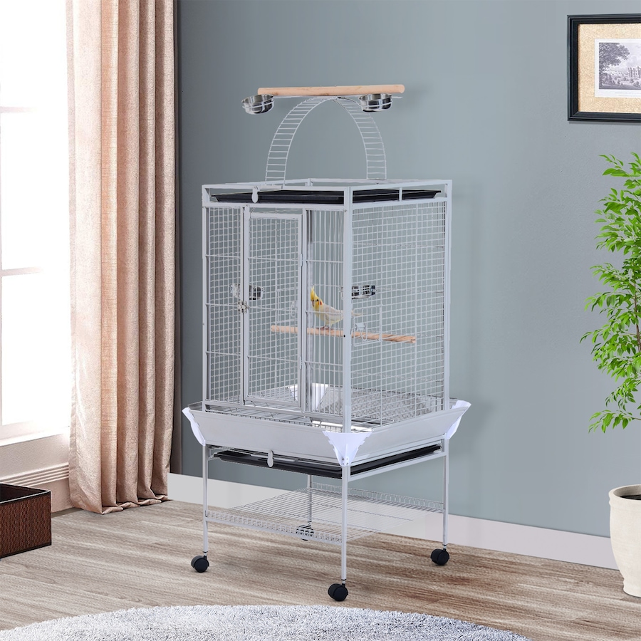 Image 982353_ALTMORE1.jpg, Product 982-353 / Price $216.99, PawHut 64 Inch Bird Cage for Parrots with Stand, Tray, Silver from PawHut on TSC.ca's Home & Garden department
