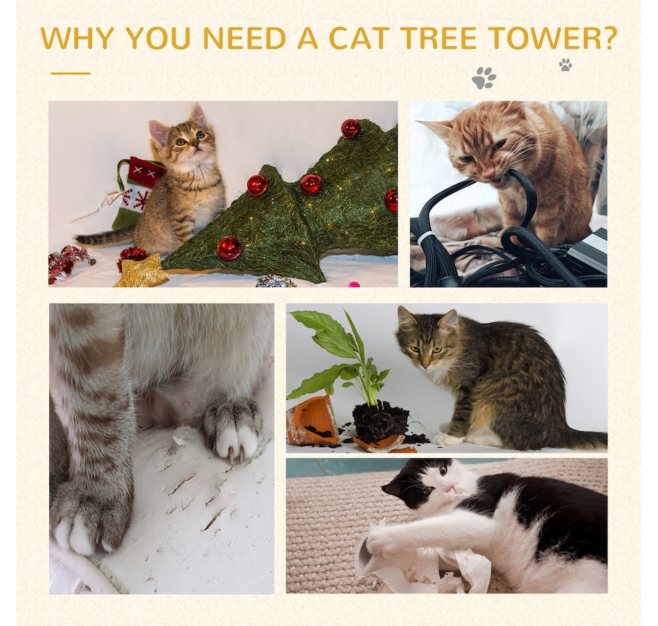 Image 982356_ALTMORE6.jpg, Product 982-356 / Price $89.99, PawHut Multi-Level Plush Cat Tree for Large Cats Adult, 60" H, Brown from PawHut on TSC.ca's Home & Garden department