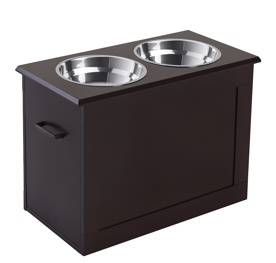 Image 982364.jpg, Product 982-364 / Price $81.99, PawHut Elevated Dog Bowls, Pet Feeder for Large Dogs with Storage, Coffee from PawHut on TSC.ca's Home & Garden department