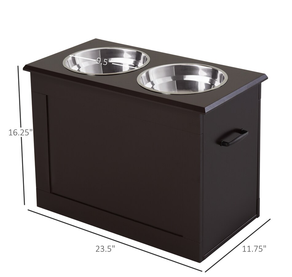 Image 982364_ALTMORE2.jpg, Product 982-364 / Price $81.99, PawHut Elevated Dog Bowls, Pet Feeder for Large Dogs with Storage, Coffee from PawHut on TSC.ca's Home & Garden department