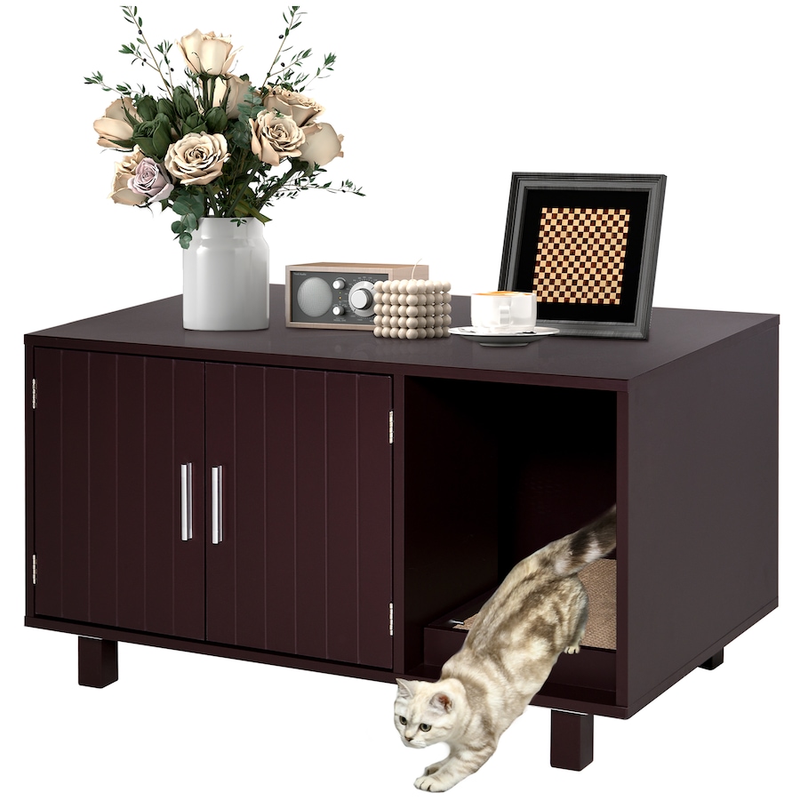 Image 982366.jpg, Product 982-366 / Price $93.99, PawHut Cat Litter Box Enclosure, End Table with Scratch Pad, Brown from PawHut on TSC.ca's Home & Garden department