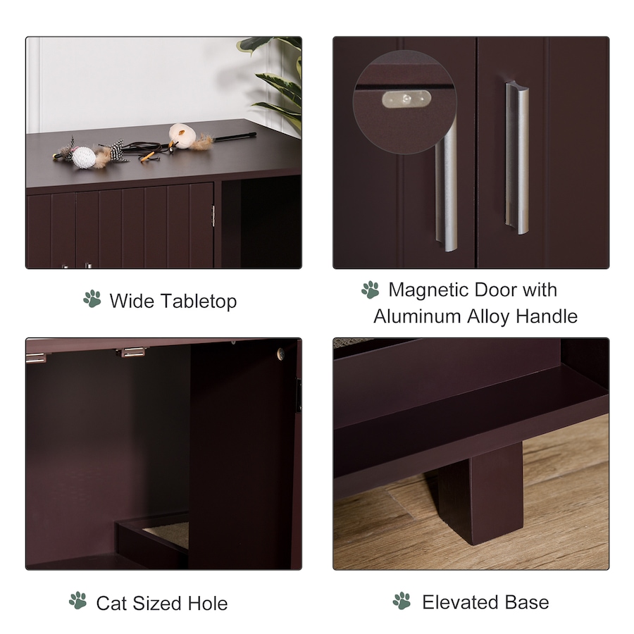 Image 982366_ALTMORE5.jpg, Product 982-366 / Price $93.99, PawHut Cat Litter Box Enclosure, End Table with Scratch Pad, Brown from PawHut on TSC.ca's Home & Garden department