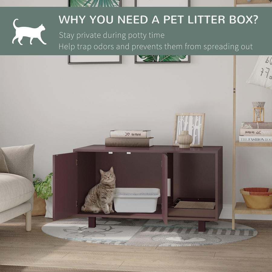 Image 982366_ALTMORE6.jpg, Product 982-366 / Price $93.99, PawHut Cat Litter Box Enclosure, End Table with Scratch Pad, Brown from PawHut on TSC.ca's Home & Garden department