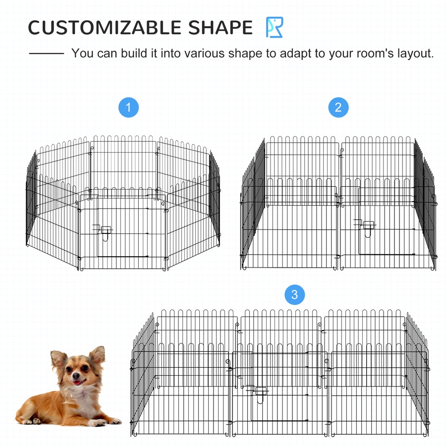 Image 982367_ALTMORE3.jpg, Product 982-367 / Price $58.99, PawHut Dog Playpen Puppy Pen 8 Panels for Indoor Outdoor 24"H from PawHut on TSC.ca's Home & Garden department