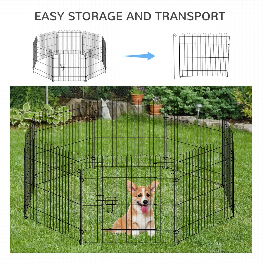 Image 982367_ALTMORE4.jpg, Product 982-367 / Price $58.99, PawHut Dog Playpen Puppy Pen 8 Panels for Indoor Outdoor 24"H from PawHut on TSC.ca's Home & Garden department
