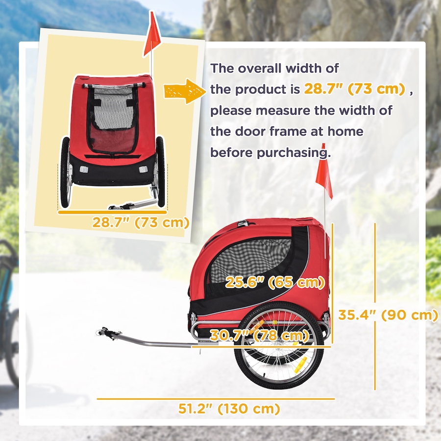 Image 982371_ALTMORE2.jpg, Product 982-371 / Price $164.99, Aosom Dog Bike Trailer, Pet Cart Bicycle, Wagon Cargo Carrier Attachment from Aosom on TSC.ca's Home & Garden department