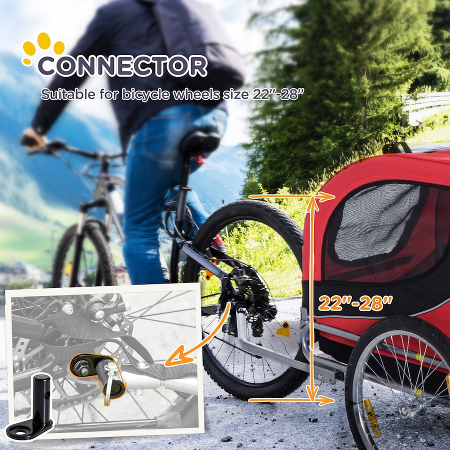 Image 982371_ALTMORE5.jpg, Product 982-371 / Price $164.99, Aosom Dog Bike Trailer, Pet Cart Bicycle, Wagon Cargo Carrier Attachment from Aosom on TSC.ca's Home & Garden department