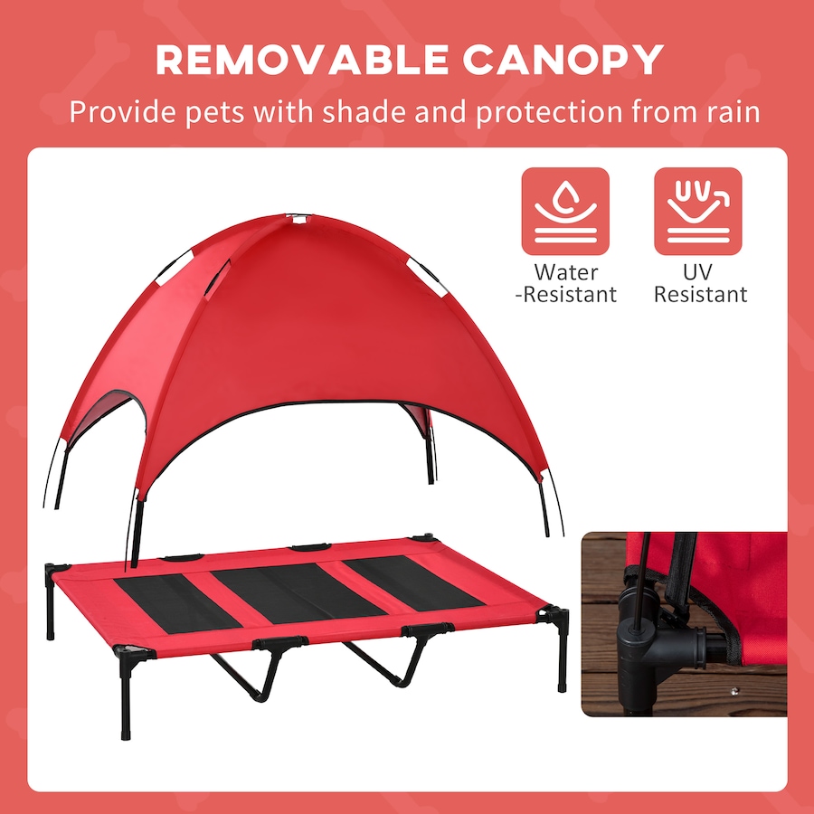 Image 982381_ALTMORE5.jpg, Product 982-381 / Price $65.99, PawHut Elevated Dog Bed with Canopy, Portable Raised Dog Cot from PawHut on TSC.ca's Home & Garden department