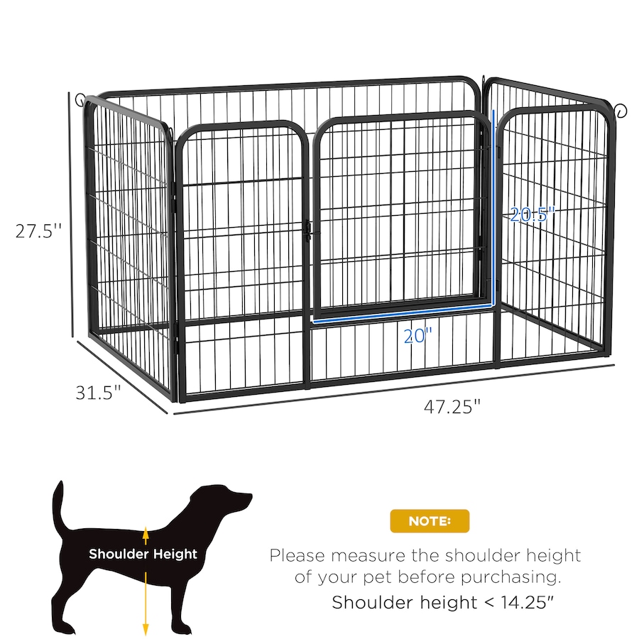 Image 982383_ALTMORE2.jpg, Product 982-383 / Price $109.99, PawHut Dog Playpen, 31.5"W Heavy-Duty Metal Puppy Play Pen from PawHut on TSC.ca's Home & Garden department
