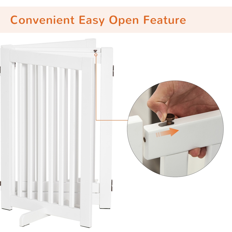 Image 982387_ALTMORE4.jpg, Product 982-387 / Price $116.99, PawHut 30"H Foldable Dog Gate with Door, 4 Panels Freestanding Pet Gate from PawHut on TSC.ca's Home & Garden department