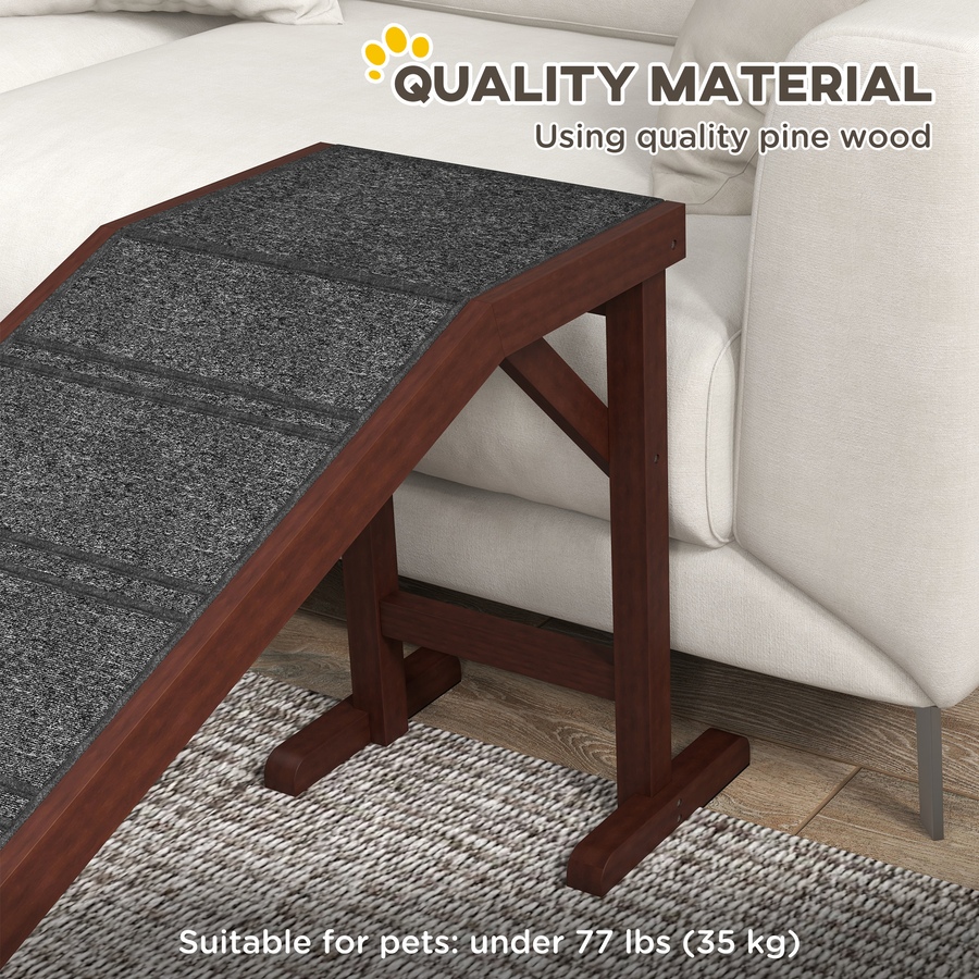 Image 982388_ALTMORE3.jpg, Product 982-388 / Price $139.99, PawHut Pet Ramp, Dog Bed Steps with Non-slip Carpet, 74" x 16" x 25", Brown from PawHut on TSC.ca's Home & Garden department