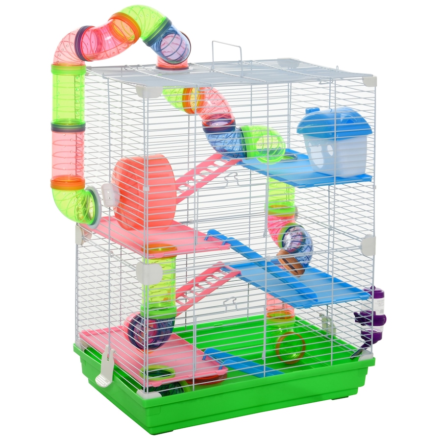 Image 982389.jpg, Product 982-389 / Price $59.99, PawHut 5 Tiers Hamster Cage, Portable Animal Travel Carrier, Green from PawHut on TSC.ca's Home & Garden department