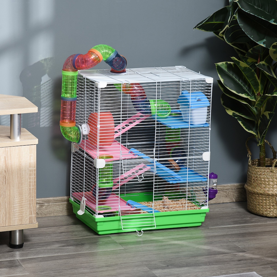 Image 982389_ALTMORE1.jpg, Product 982-389 / Price $59.99, PawHut 5 Tiers Hamster Cage, Portable Animal Travel Carrier, Green from PawHut on TSC.ca's Home & Garden department