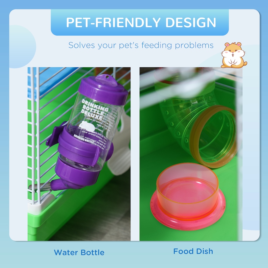 Image 982389_ALTMORE4.jpg, Product 982-389 / Price $59.99, PawHut 5 Tiers Hamster Cage, Portable Animal Travel Carrier, Green from PawHut on TSC.ca's Home & Garden department