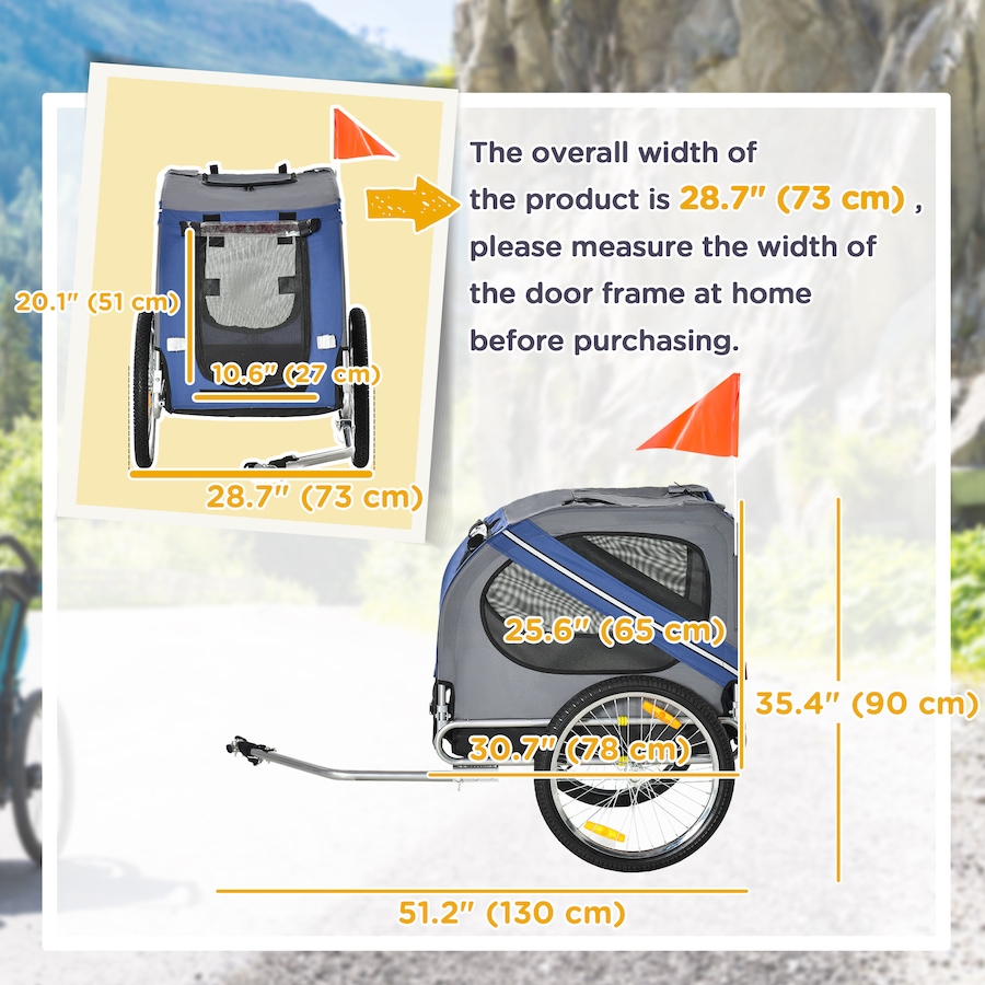 Image 982394_ALTMORE2.jpg, Product 982-394 / Price $129.99, Aosom Dog Bike Trailer, Pet Cart, Bicycle Wagon, Travel Cargo from Aosom on TSC.ca's Home & Garden department