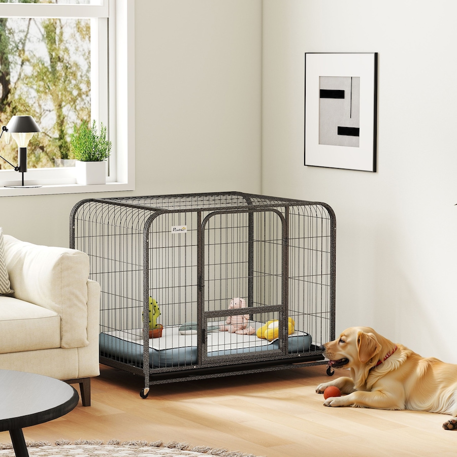Image 982395_ALTMORE1.jpg, Product 982-395 / Price $139.99, PawHut 43 Inch Heavy Duty Dog Crate, Large Metal Dog Cage with Wheels from PawHut on TSC.ca's Home & Garden department