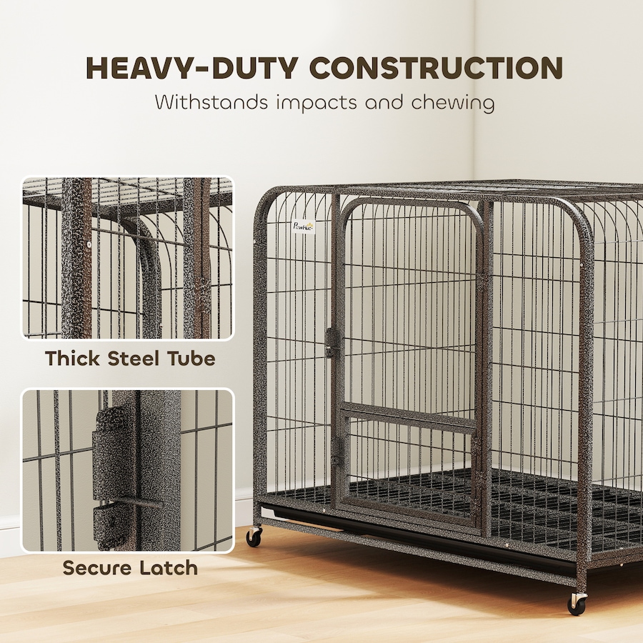 Image 982395_ALTMORE3.jpg, Product 982-395 / Price $139.99, PawHut 43 Inch Heavy Duty Dog Crate, Large Metal Dog Cage with Wheels from PawHut on TSC.ca's Home & Garden department